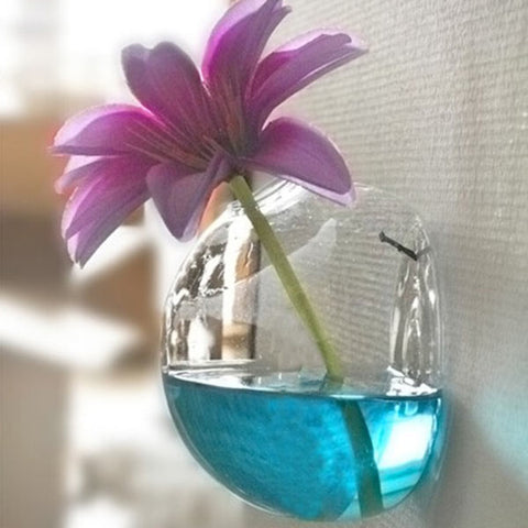 Wall Hanging Glass Flower Vase
