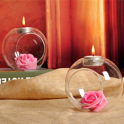 Table Glass Ball Candle Holder