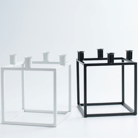 Metal Iron Cube Candle Holder