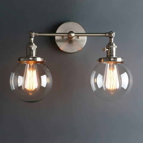 Vintage Loft Double Heads Wall Light