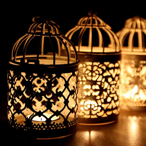 Metal Bird Cage Candle Holder