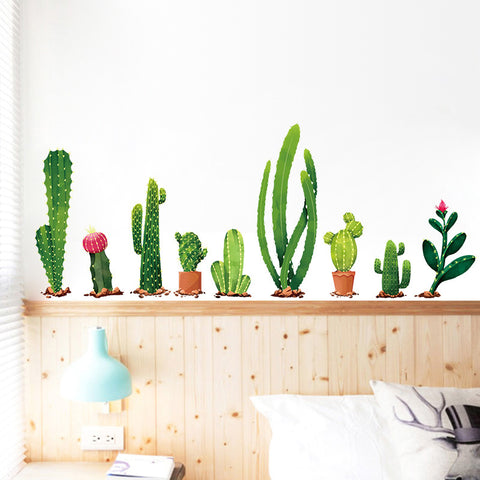 Cactus Green Plants Wall Sticker
