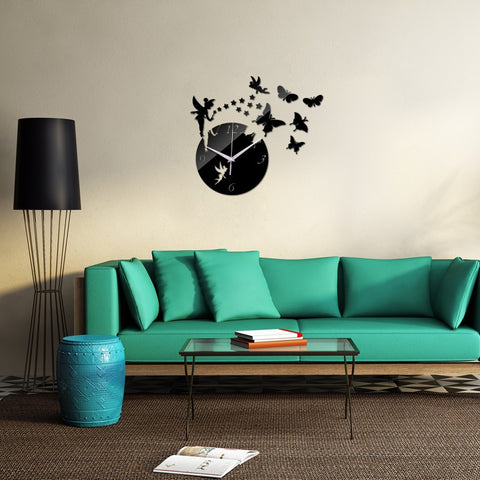 Mirror Sun Acrylic Wall Clock