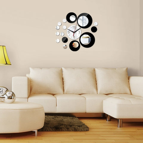 3d Stickers Real Wall Clock
