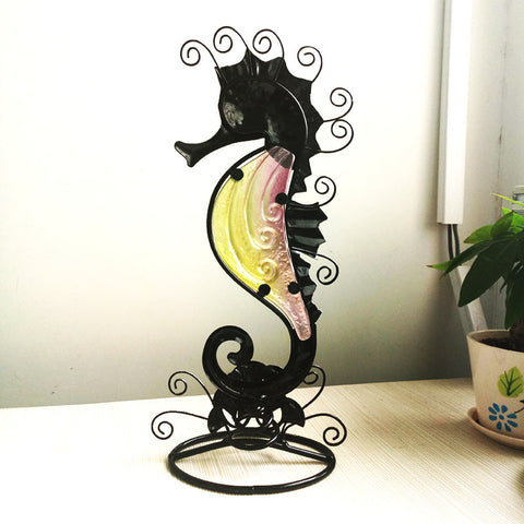 Vintage Painted Hippocampus Figurine