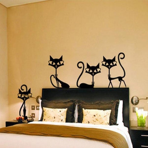 Black Cat Fashion Wall Sticker