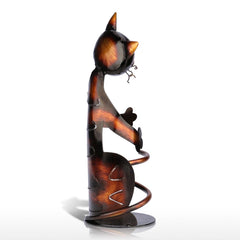 Cat Shaped Wine Holder Figurine