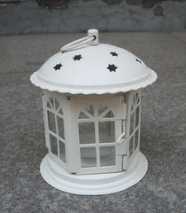 Antique Iron Star House Candle Holder