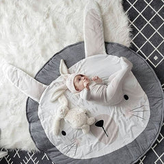 Cute Pink Rabbit Bear Baby Rug