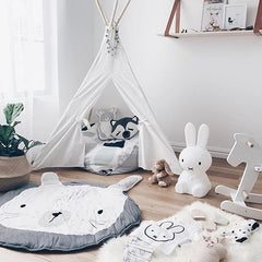 Cute Pink Rabbit Bear Baby Rug