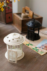 Antique Iron Star House Candle Holder