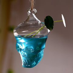 Skull Glass Flower Vase
