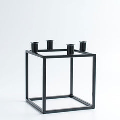 Metal Iron Cube Candle Holder