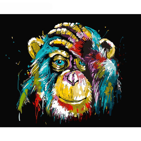 Frameless Baboon Wall Art Picture
