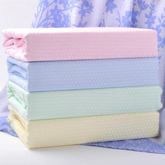 Bamboo Fiber Plaid Throw Rug