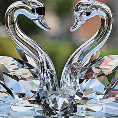 Crystal Swan Paperweight Figurine