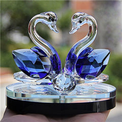 Crystal Swan Paperweight Figurine