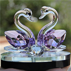 Crystal Swan Paperweight Figurine