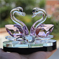 Crystal Swan Paperweight Figurine