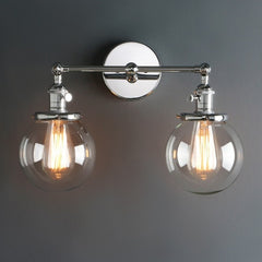 Vintage Loft Double Heads Wall Light