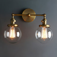 Vintage Loft Double Heads Wall Light