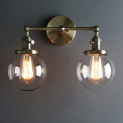 Vintage Loft Double Heads Wall Light