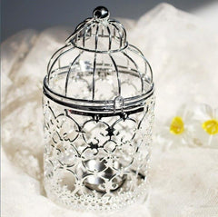Metal Bird Cage Candle Holder