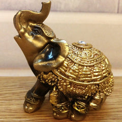 Golden Elephant Figurine