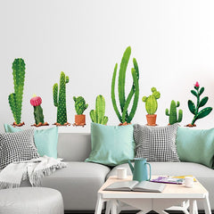 Cactus Green Plants Wall Sticker
