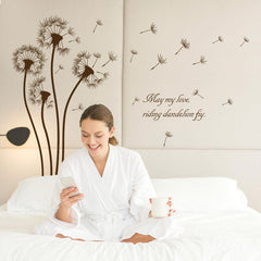 Brown Color Dandelion Wall Sticker