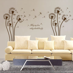 Brown Color Dandelion Wall Sticker