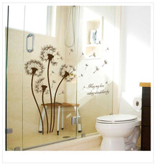 Brown Color Dandelion Wall Sticker