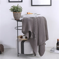Plaid Knitted Aircondition Rug