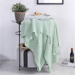 Plaid Knitted Aircondition Rug