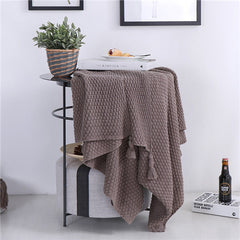 Plaid Knitted Aircondition Rug
