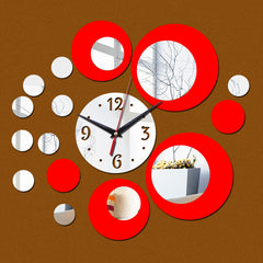 3d Stickers Real Wall Clock