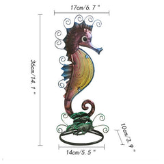 Vintage Painted Hippocampus Figurine