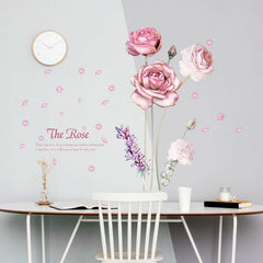 Rose Flowers PVC Wall Sticker