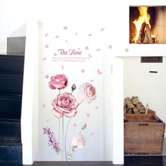 Rose Flowers PVC Wall Sticker