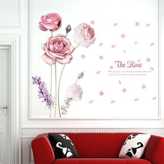 Rose Flowers PVC Wall Sticker