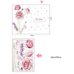 Rose Flowers PVC Wall Sticker