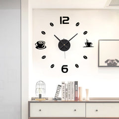DIY Coffee Sticker Wall Clock