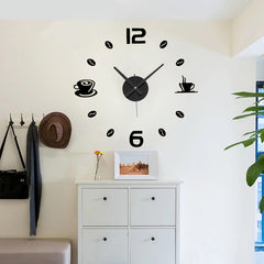 DIY Coffee Sticker Wall Clock