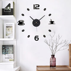 DIY Coffee Sticker Wall Clock