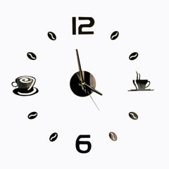 DIY Coffee Sticker Wall Clock