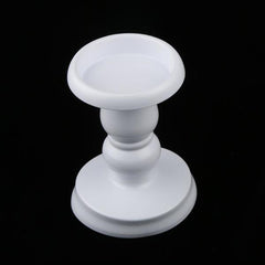 White Metal Pillar Candle Holder