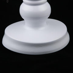 White Metal Pillar Candle Holder